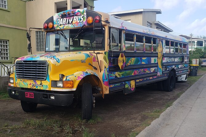 Half Day St. Kitts Party Bus City Excursion and Beach - Air conditioning reality and seat comfort on a party bus