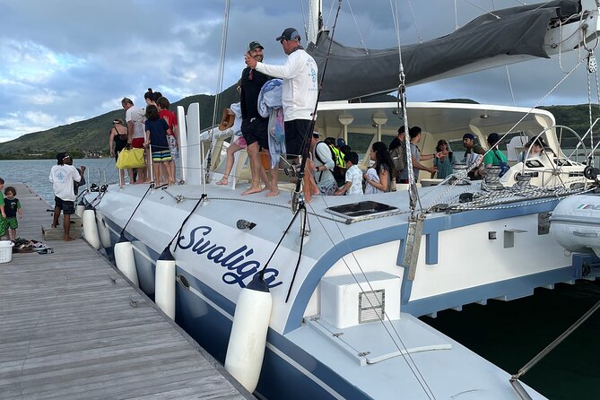 Leisure Full Day Catamaran (Blue, Aqua or LIC) - Snorkeling at Shitten’s Bay: 45 minutes, good gear, real marine life