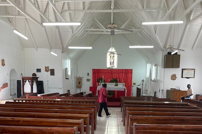 Nevis Panoramic Drive, Power Catamaran & Beach Experience - Artisan Village and St Thomas Anglican Church: short stops with real texture