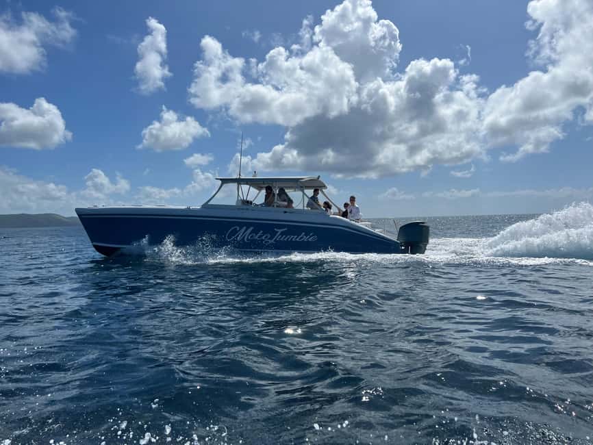 PRIVATE POWER CATAMARAN - St Kitts sailing, photo stop, beer, and snorkel time