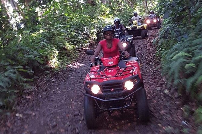 Sunny Blue Rentals in St Kitts for ATV and Dune Buggy Combo Tours - Dust, eye protection, and why your face matters